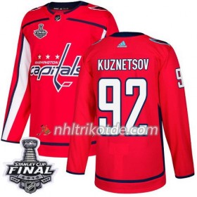 Washington Capitals Trikot Evgeny Kuznetsov 92 2018 Stanley Cup Final Patch Adidas Rot Authentic - Herren